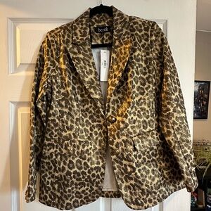 NEW Berek Leopard print blazer, size small